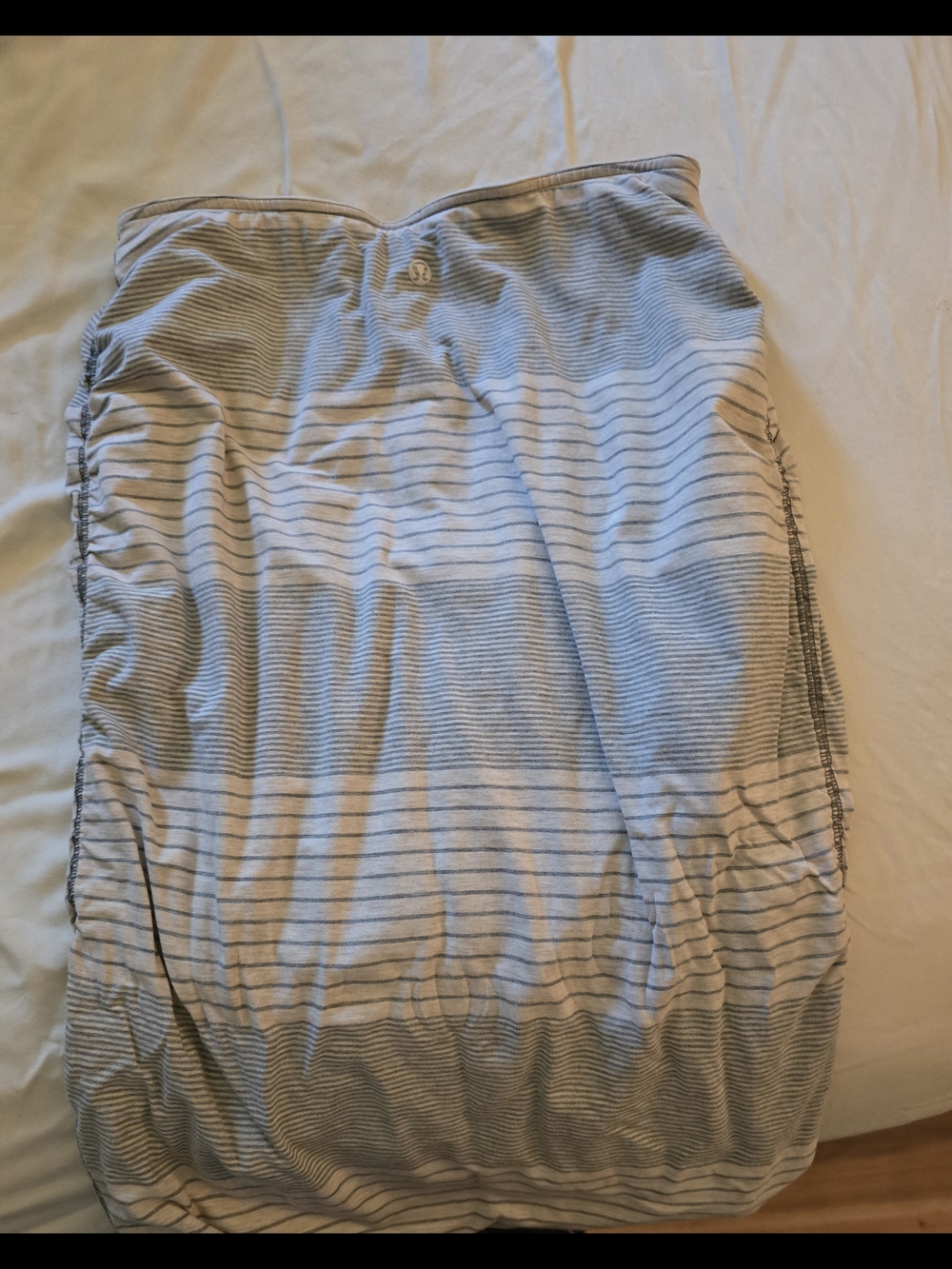 lululemon athletica Blue and White Striped Pencil Skirt Reversable